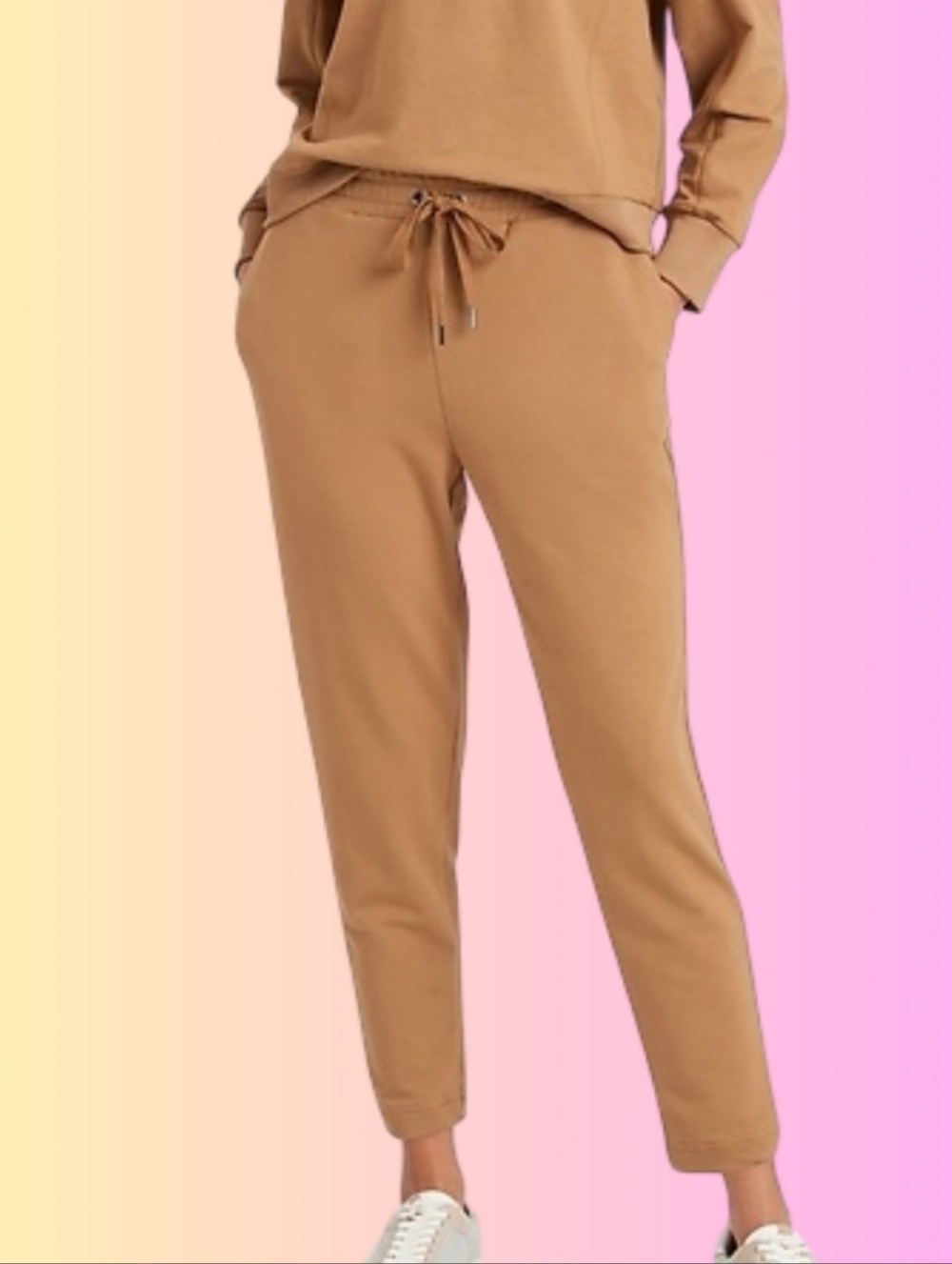 Banana Republic French Terry Drawstring Joggers - tan - Size L